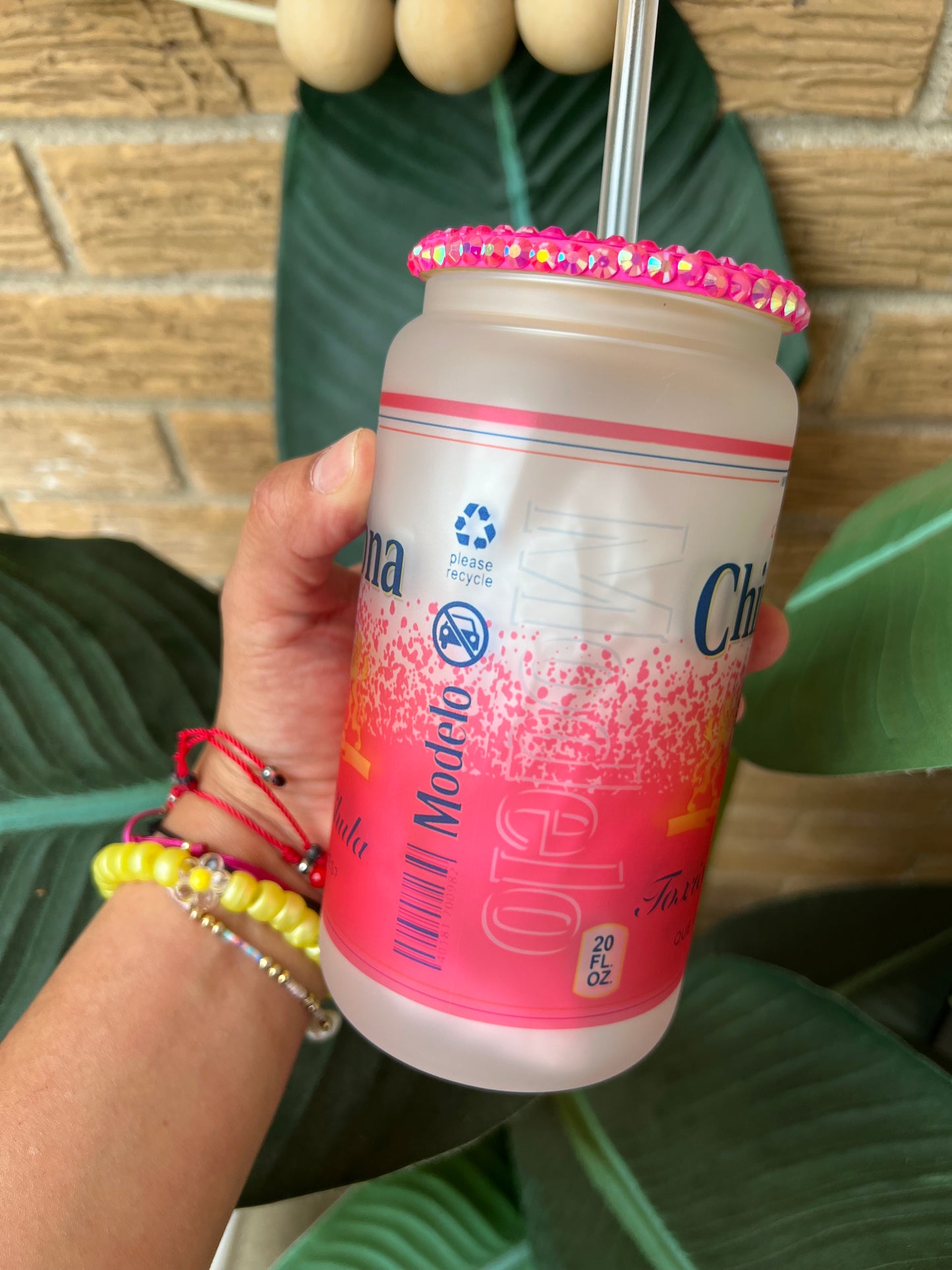 Girly Beer Can Frosted