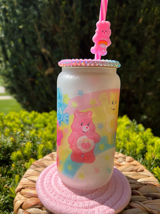 Cute Bears Glass Can