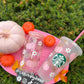 Pink Pumpkins Glass Can| Sbx Cup