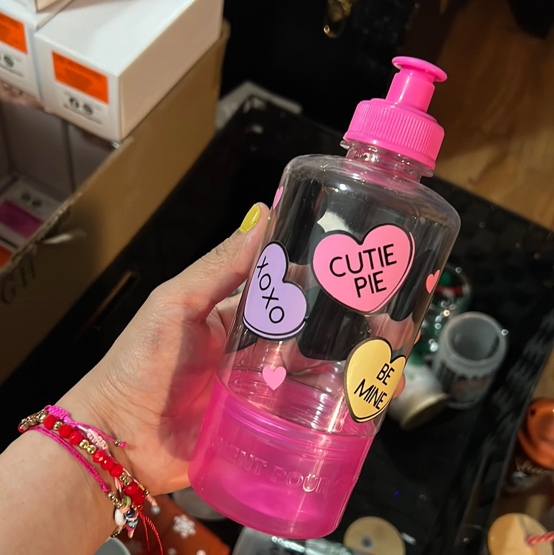 Conversation hearts kids  bottle