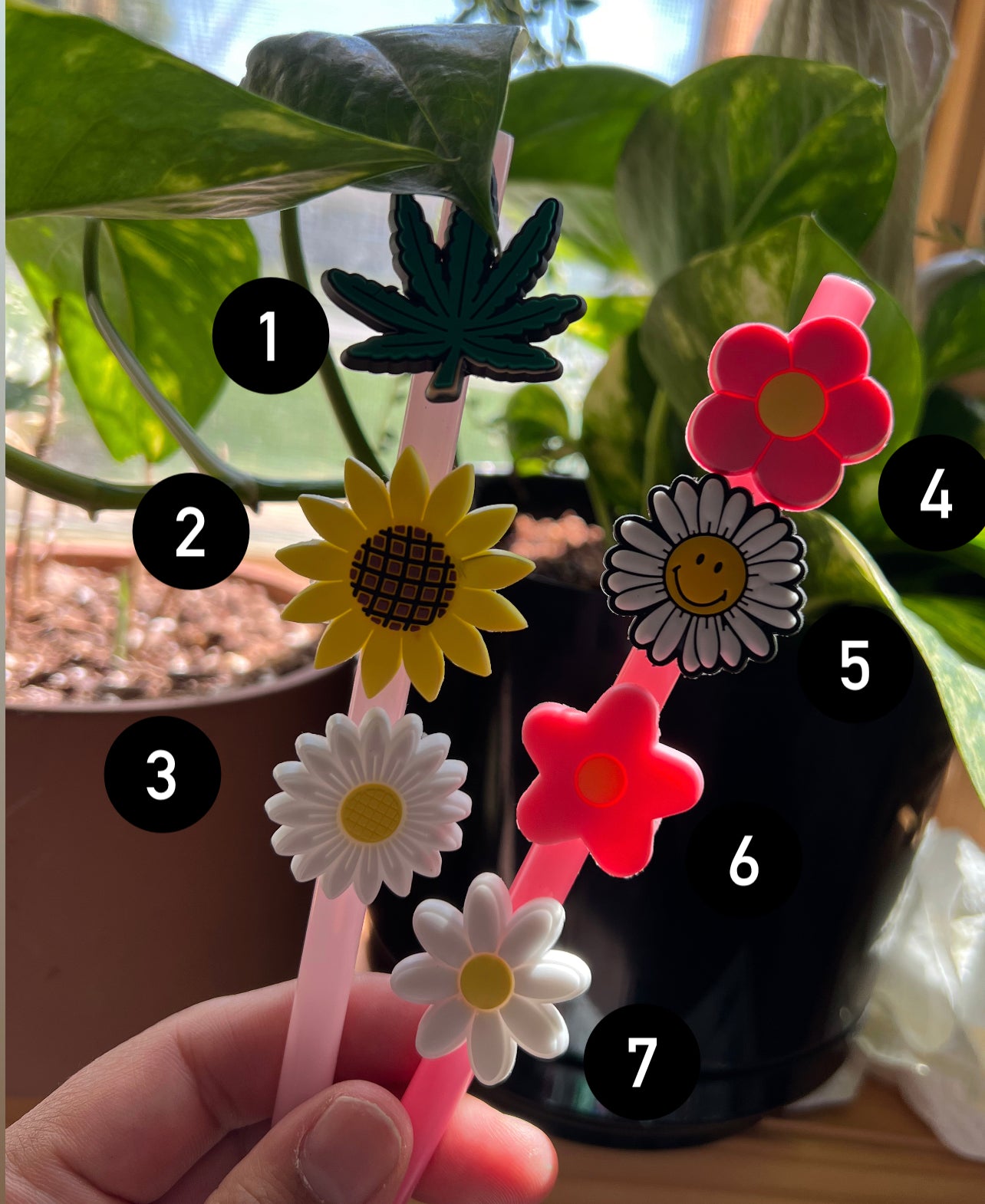 Flowers Straw charms – custombyjennb
