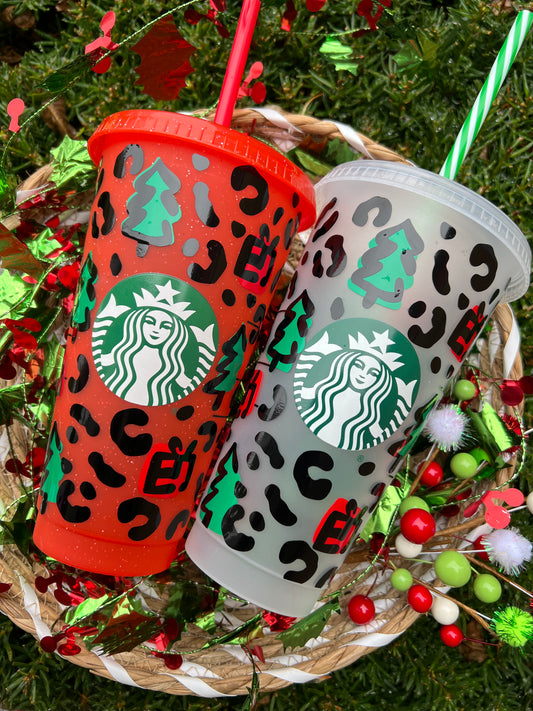 Christmas Animal Print Cold Cup
