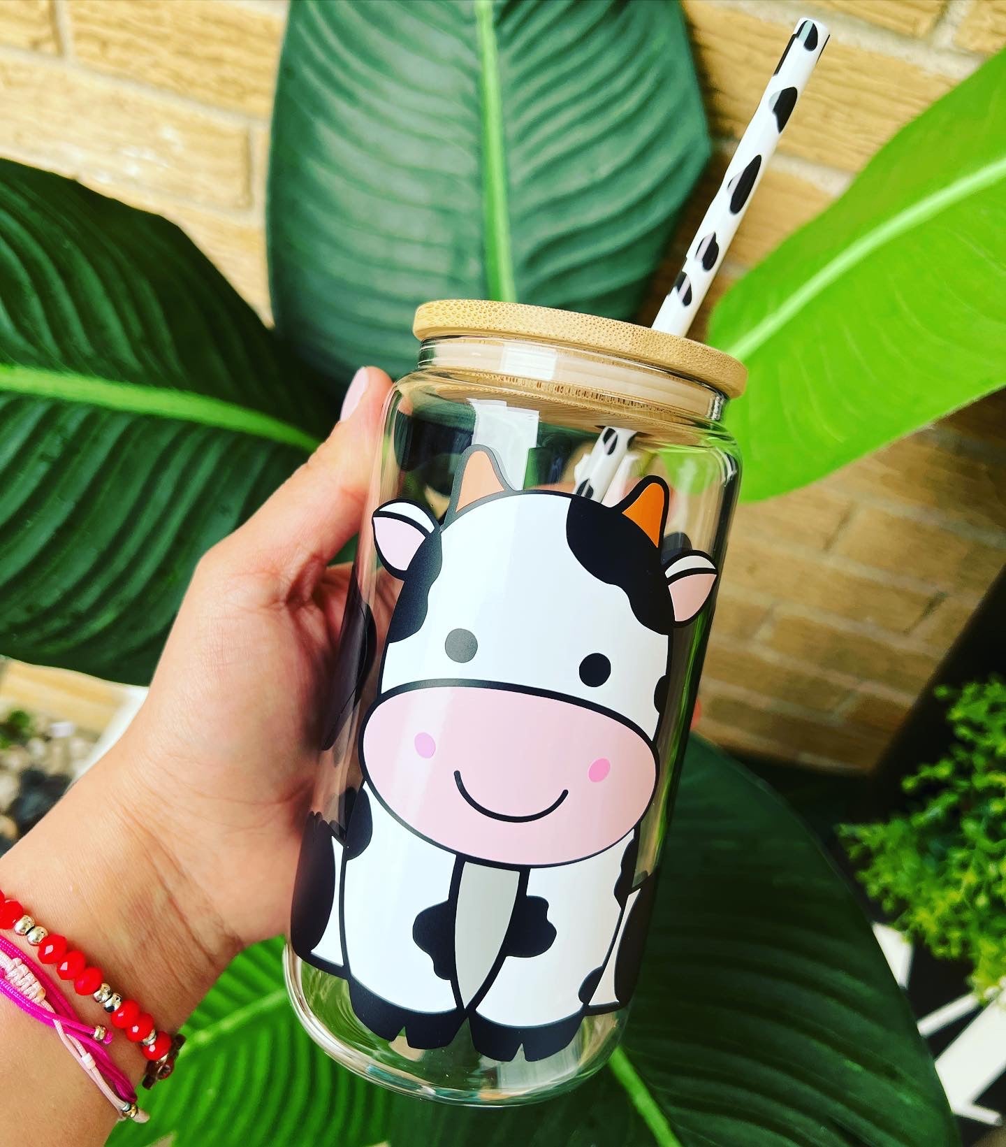 Cow Glass Can