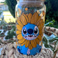 Alien Sunflower Glass Can