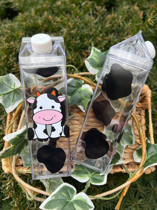 Cow Milk Cartoon Bottle Water