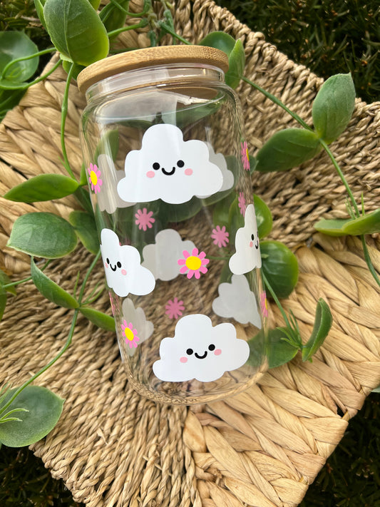 Cute Cloud Glass Can