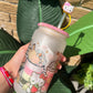 Kitty cafesito  y chisme frosted glass Can