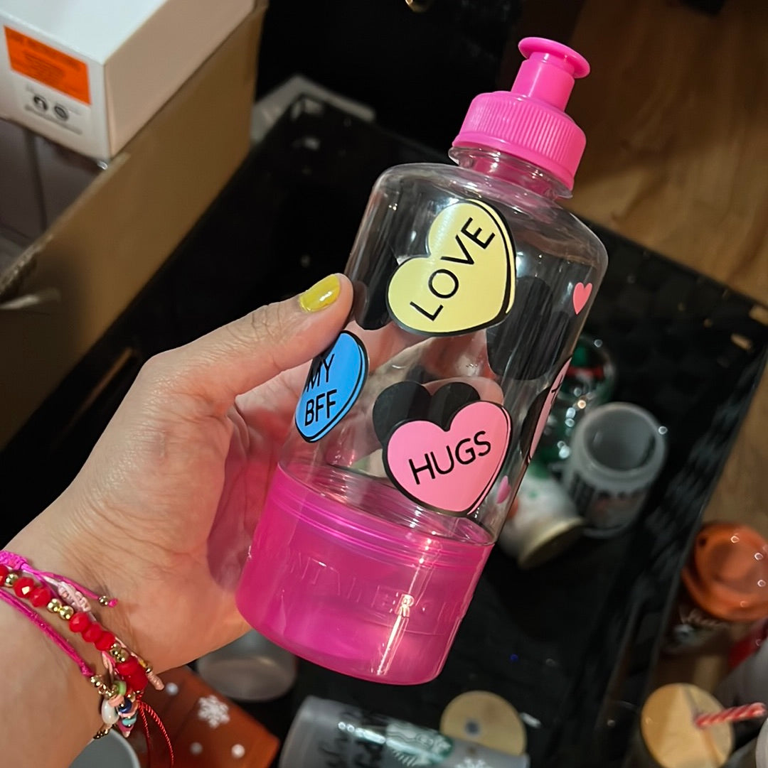 Conversation hearts kids  bottle