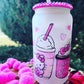 Kitty Valentines Latte Glass Can