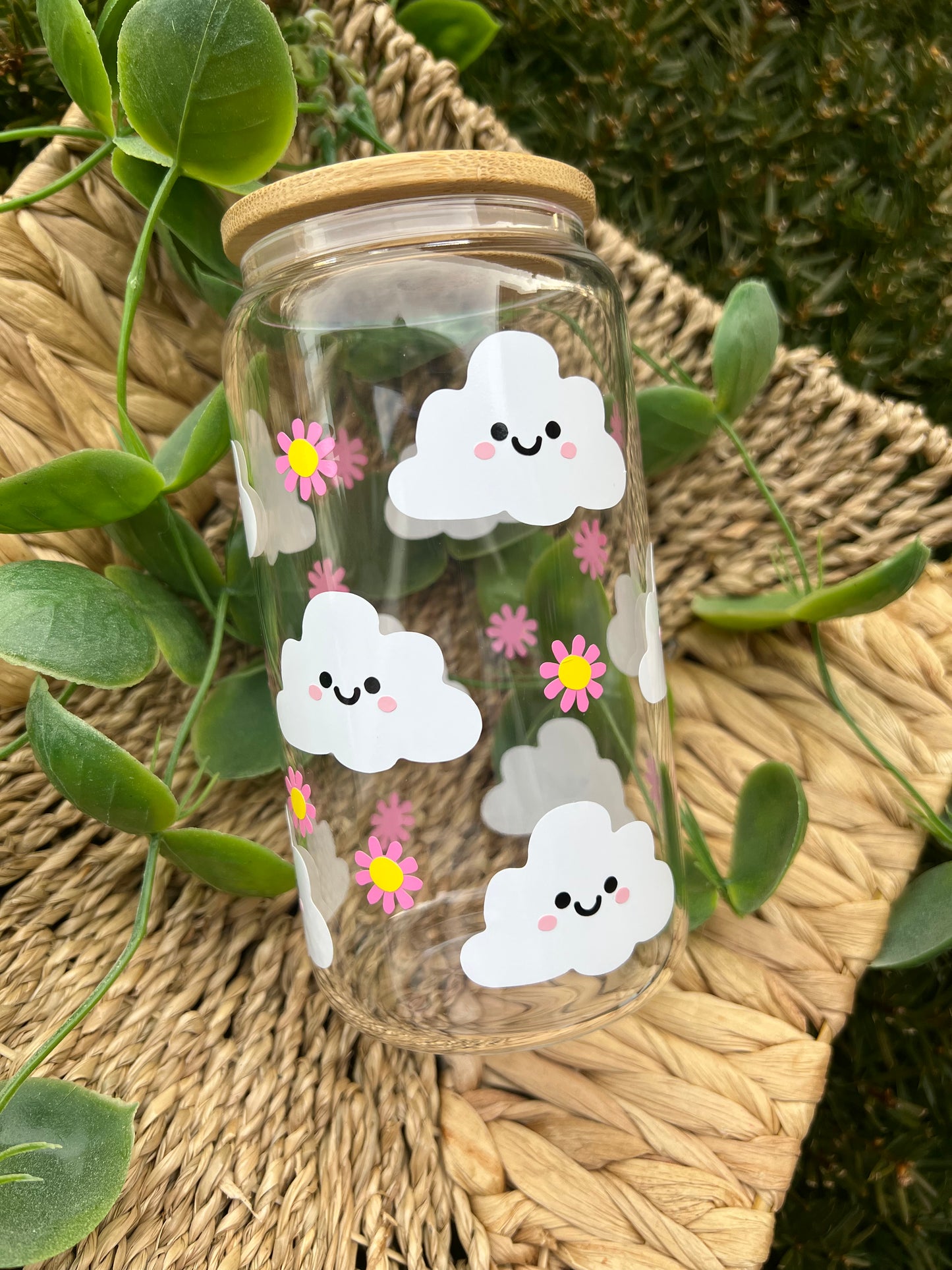 Cute Cloud Glass Can