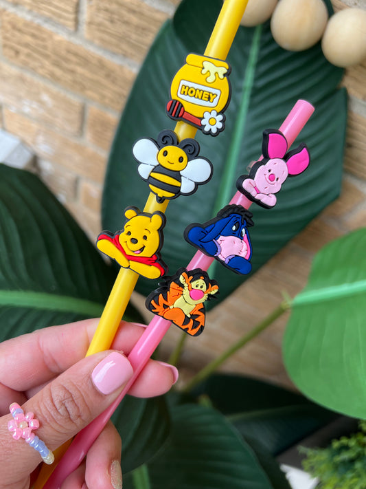 Pooh & Friends Straw Charms