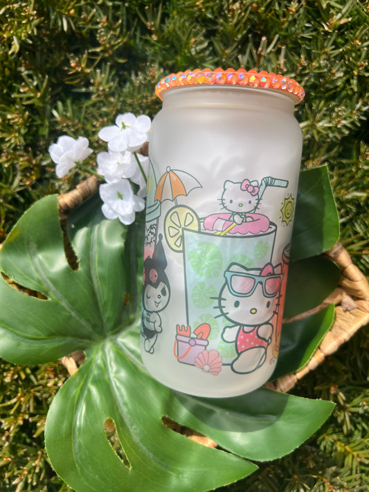 Summer Kitty & Friends Frosted Can