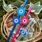 Evil eye Straw Charms