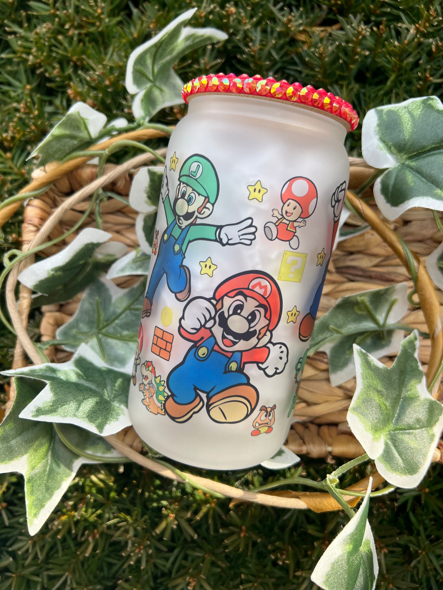 Mario Glass Can