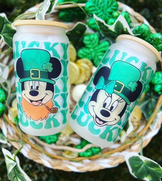 Mouse St Patricks Day Frosted Can