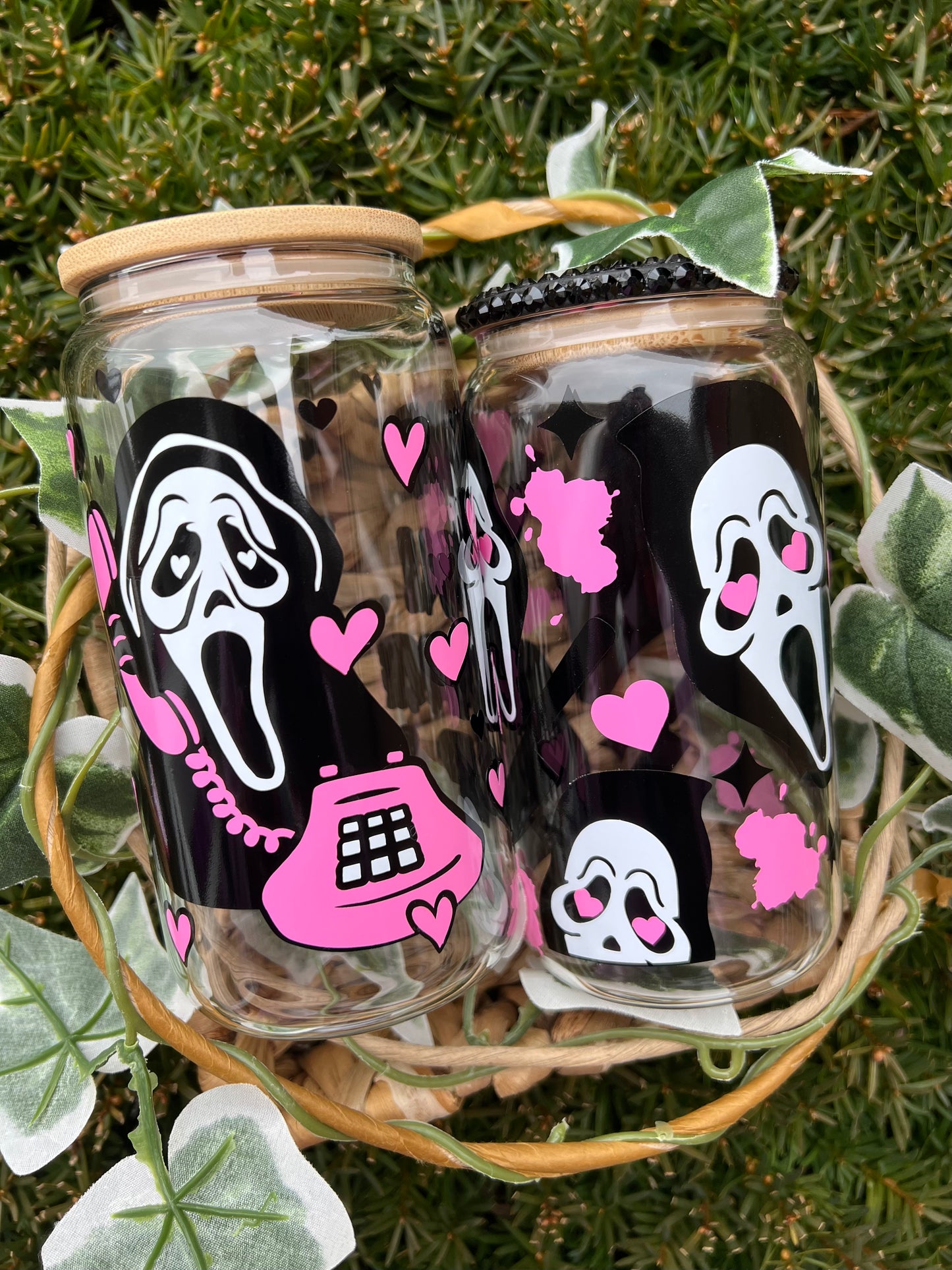 Ghost Face Glass can