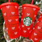 Hearts glitter Red Cup
