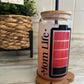 Mom Life Glass Can